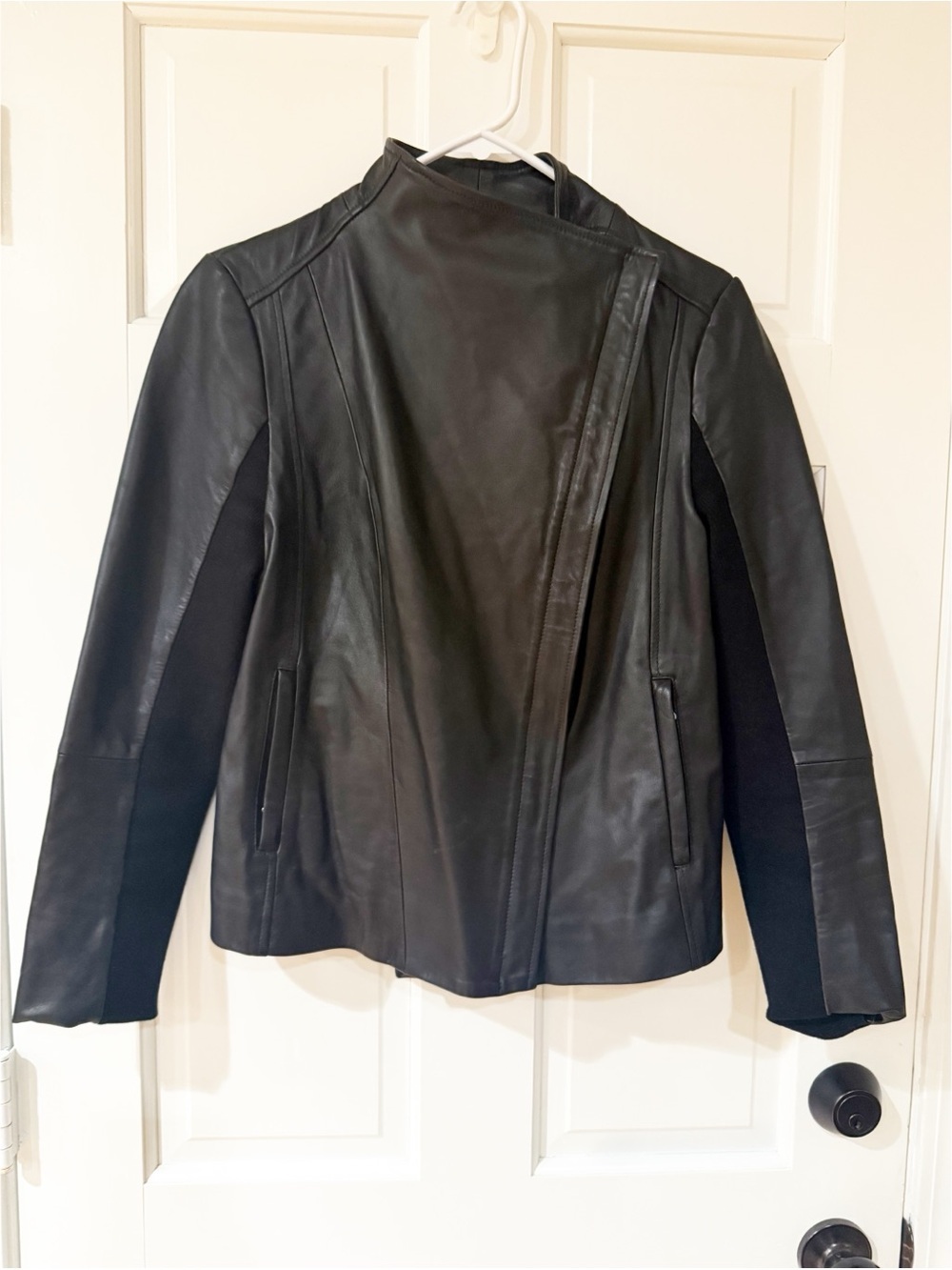 CHELSEA 28 Genuine Leather MOTO BIKER Jacket BLACK size M Nordstrom - Picture 5 of 11